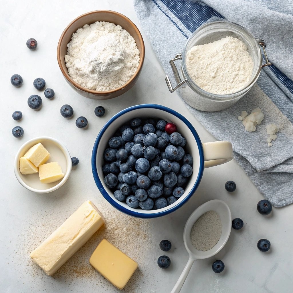 blueberry muffin in a mug ingredients