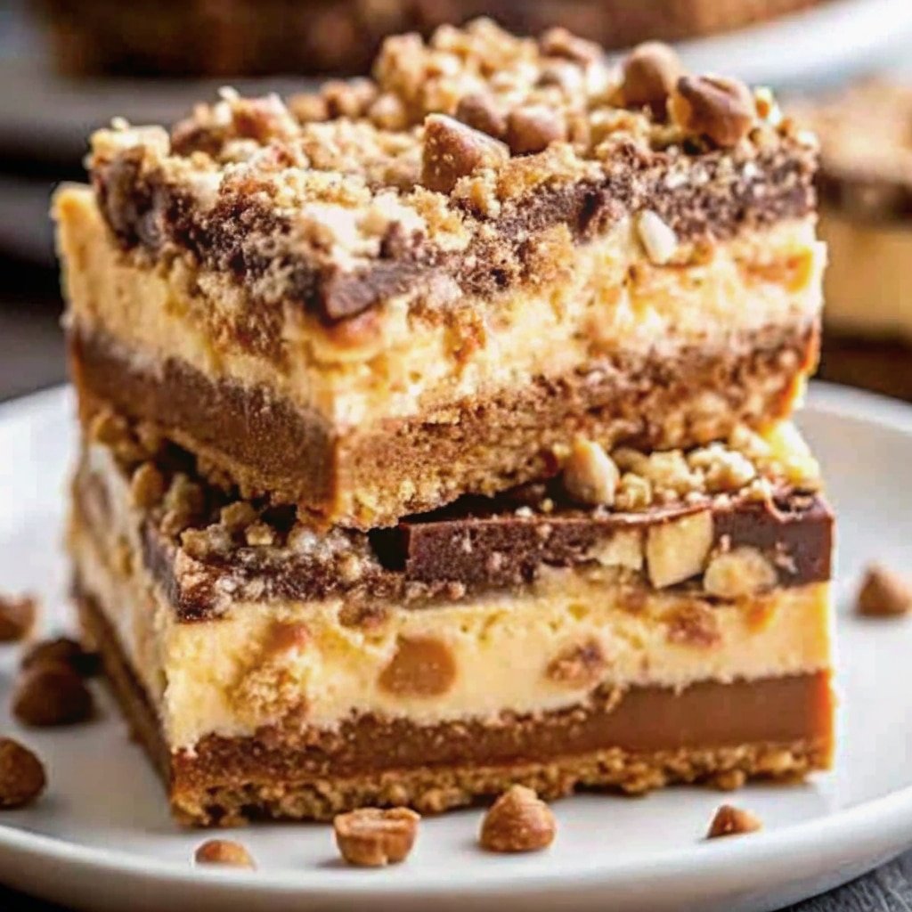 Cake mix toffee bars recipe card setup