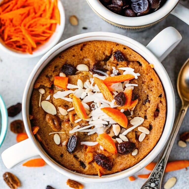 carrot mug cake recipe card