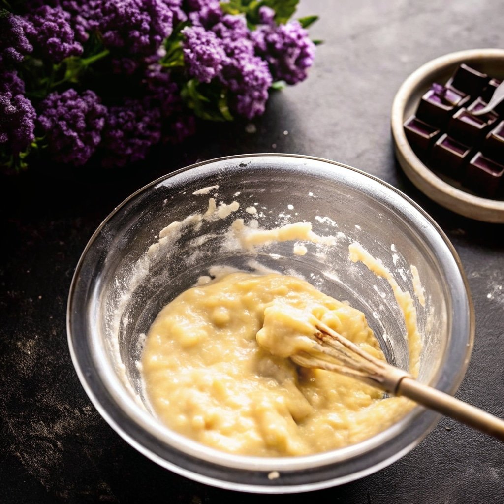 how to make chocolate chunk banana bread mug cake step-by-step