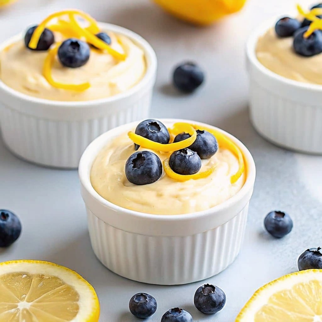 Printable cottage cheese lemon mousse recipe card