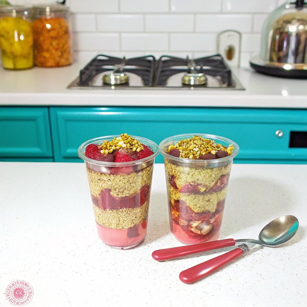 Served Dubai chocolate strawberry cup