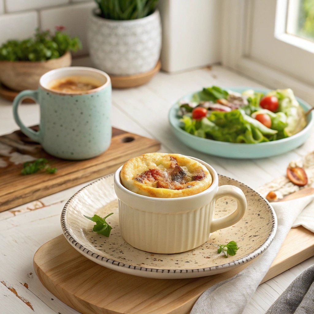 whisking microwave mug quiche base