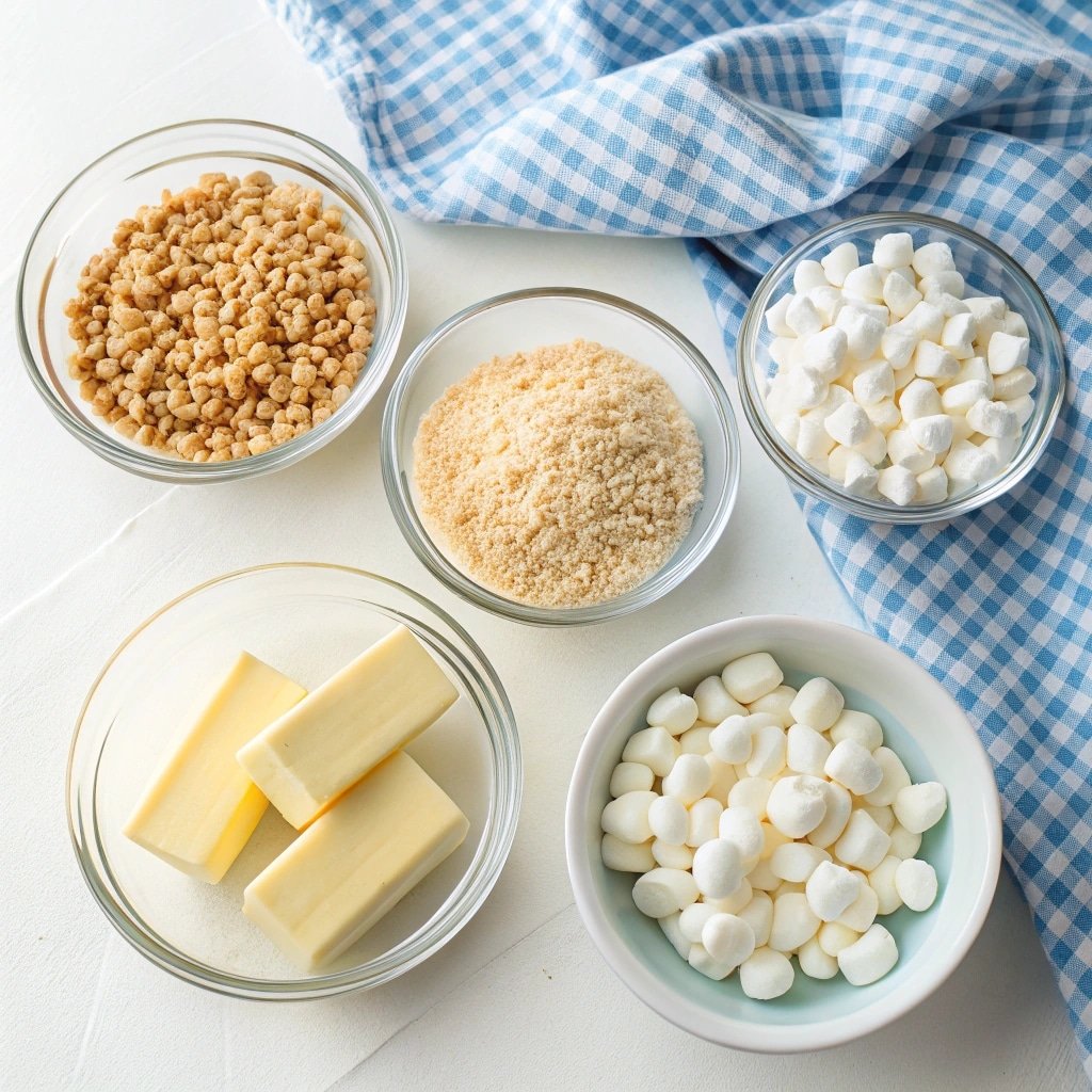 Ingredients for microwave rice krispie cake