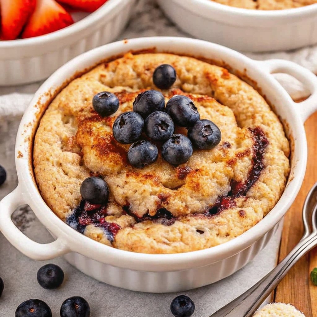 protein pancake bowl microwave served with toppings